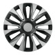 Avalone Silver & Black Kit 4 copricerchi coppe ruota diametro 13