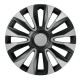 Avalone Silver & Black Kit 4 copricerchi coppe ruota diametro 14