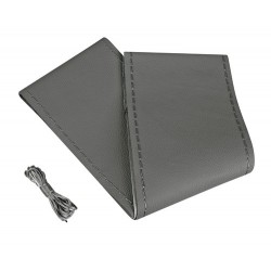 Premium coprivolante in pelle - L - diametro 37/39 cm - grigio