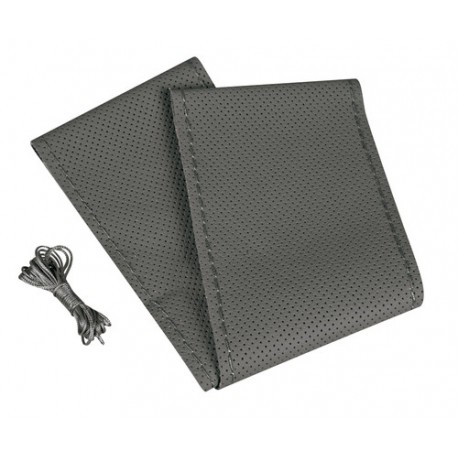 Premium Perforated coprivolante in pelle - L - diametro 37/39 cm - grigio