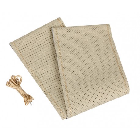 Premium Perforated coprivolante in pelle - L - diametro 37/39 cm - beige