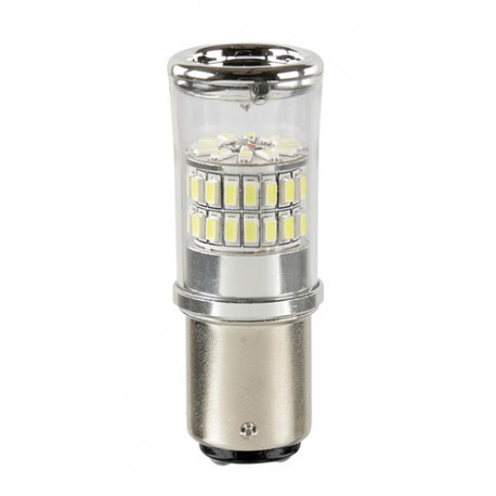 12-28V Mega-Led 48 - 48 SMD x 1 chip - P21/5W - BAY15d - 1 pezzo in blister - Bianco