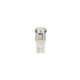 12V Mega-Led 6 - 6 SMD x 1 chip - T10 - W2.1x9.5d - 2 pz in blister - Bianco - Doppia polarita' - Resistenza incorporata