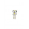 12V Mega-Led 6 - 6 SMD x 1 chip - T10 - W2.1x9.5d - 2 pz in blister - Bianco - Doppia polarita' - Resistenza incorporata