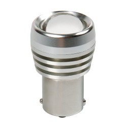 12V Mega-Led 5 - 2 super chips + 3 chips - P21W - BA15s - 1 pezzo in blister - Bianco