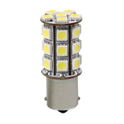 12V Hyper-Led 81 - 27 SMD x 3 chips - P21W - BA15s - 1 pezzo in blister - Bianco