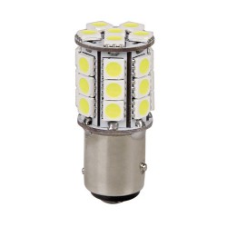 12V Hyper-Led 81 - 27 SMD x 3 chips - P21/5W - BAY15d - 1 pezzo in blister - Bianco