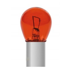 12V Red Dyed Glass Lampada 1 filamento - P21W - 21W - BA15s - 2 pz in blister