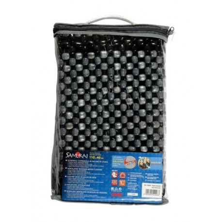 Samurai schienale in palline di legno antracite - grigio