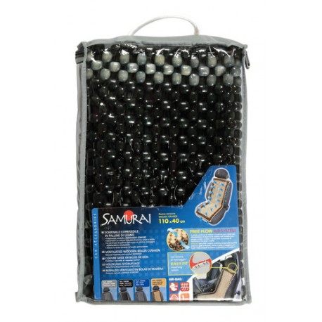 Samurai schienale in palline di legno - grigio - antracite