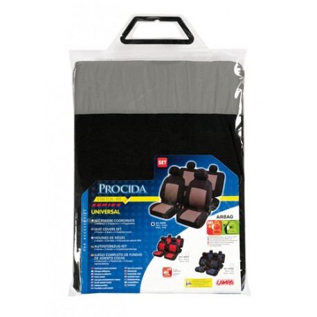 Procida set fodere coordinate - nero- grigio