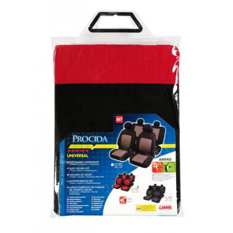 Procida set fodere coordinate - nero - rosso