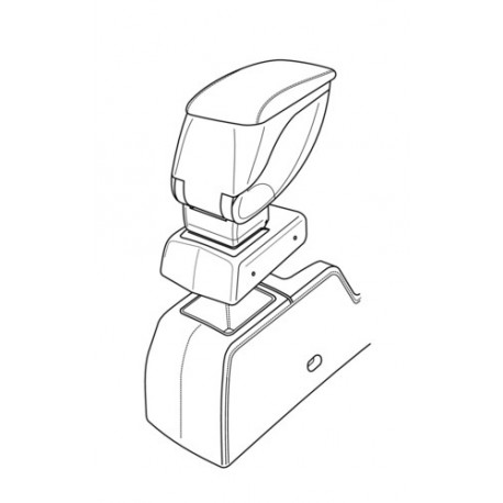 Attacco bracciolo portaoggetti