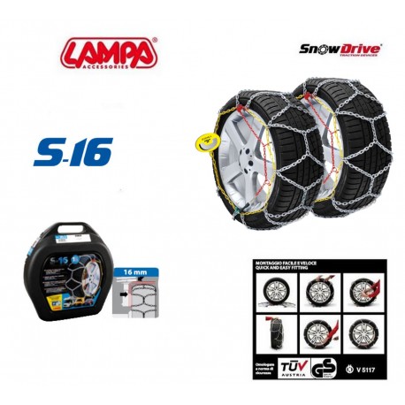 S-16 Catene da neve 16 mm per Suv e furgonio gruppo 23