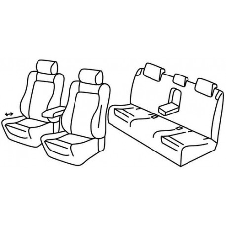 Set coprisedili Superior nero - blu