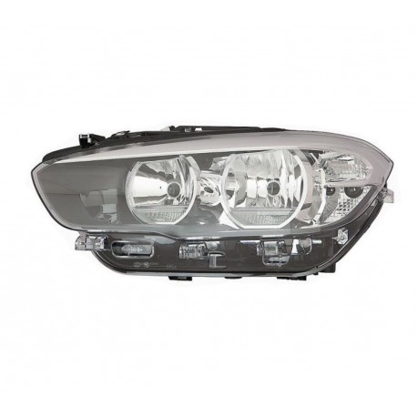 Proiettore faro H7-H7 con motorino a led parabola nera dx