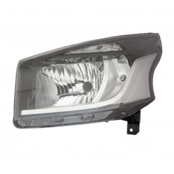 Faro proiettore H4 parabola nera guida - sx