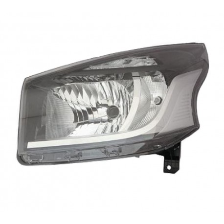 Faro proiettore H4 parabola nera guida - sx