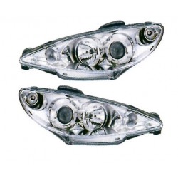 Kit proiettore con lenticolare cromato dx + sx