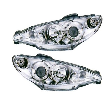 Kit proiettore con lenticolare cromato dx + sx