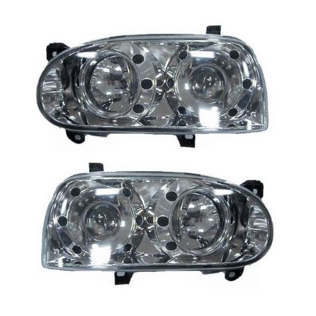 Kit proiettore 2 parabole con lenticolare dx + sx