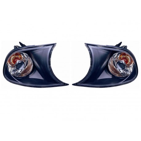 Kit fanale anteriore crystal c ornice nera dx + sx