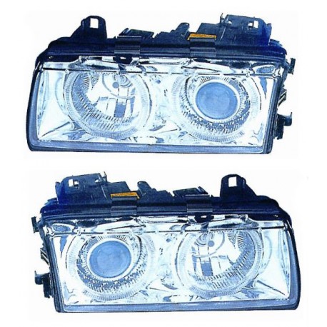 Kit proiettore H7 - H7 parabola cromata tecn. Celis dx + sx