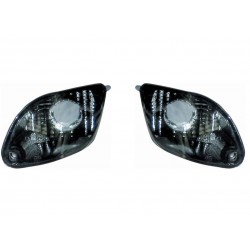 Kit fanale anteriore crystal parabola nera dx + sx
