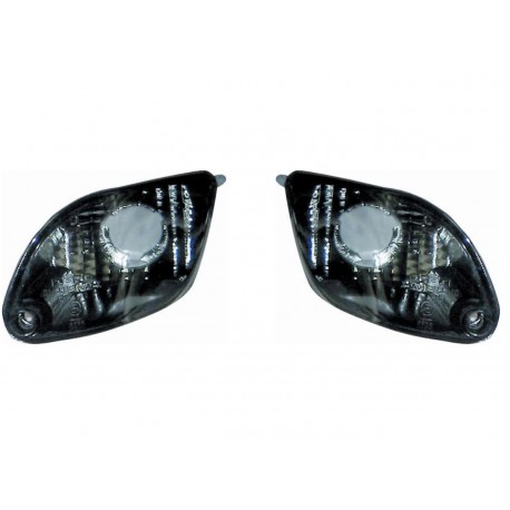 Kit fanale anteriore crystal parabola nera dx + sx