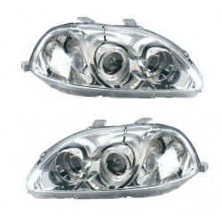 Kit proiettore con lenticolare cromato dx + sx