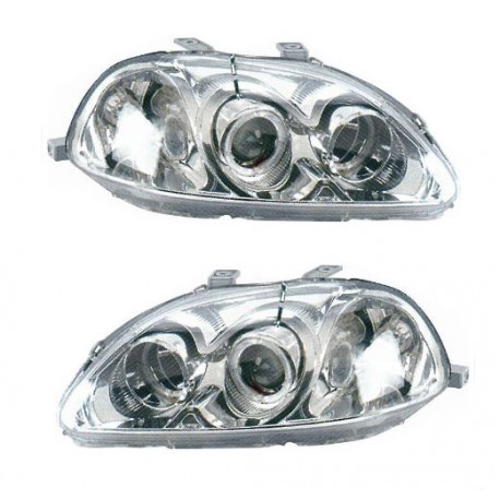 Kit proiettore con lenticolare cromato dx + sx