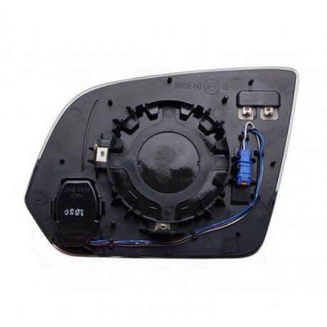 Piastra specchietto termica con vetro asferico blind spot dx