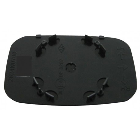 Piastra specchietto con vetro lato