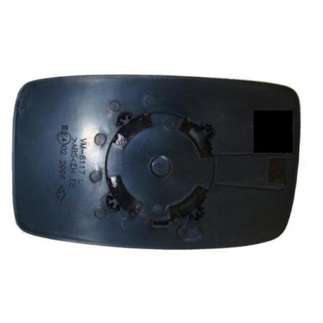 Piastra specchietto con vetro lato guida - sx