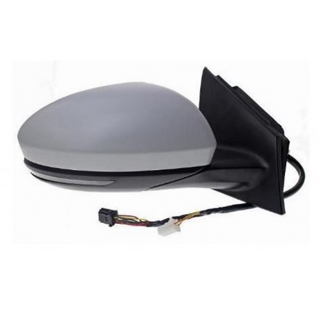 Retrovisore elettrico termico con freccia e luce di cortesia verniciabile dx