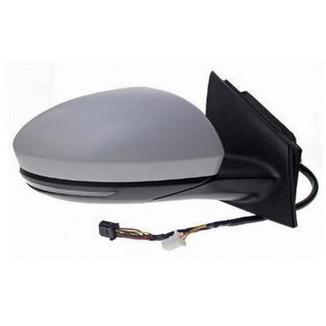 Retrovisore elettrico termico ribaltabile con freccia e luce di cortesia verniciabile dx