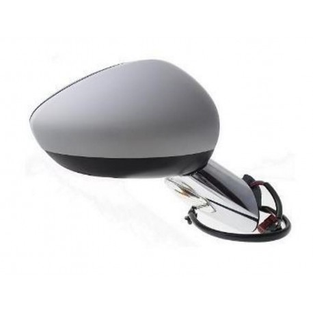 Retrovisore elettrico termico ribaltabile con sonda freccia e base cromata 11 pin dx