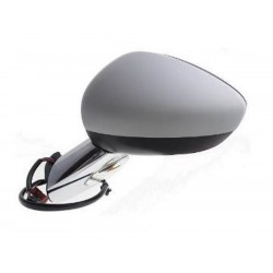 Retrovisore elettrico termico ribaltabile con freccia e base cromata 9 pin sx