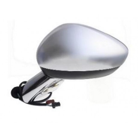 Retrovisore elettrico termico con freccia con calotta e base cromata 7 pin sx