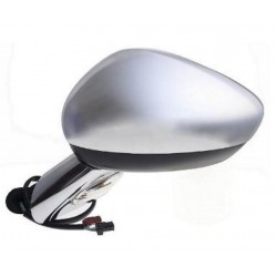 Retrovisore elettrico termico ribaltabile con freccia con calotta e base cromata 9 pin sx
