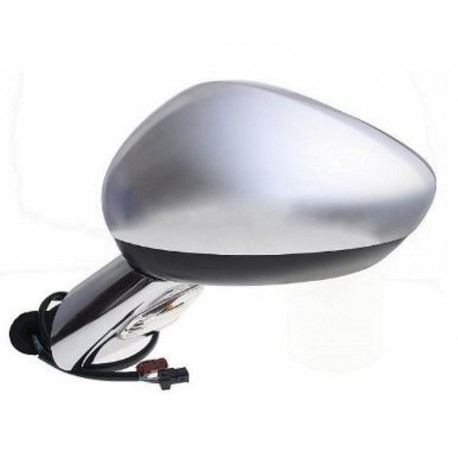 Retrovisore elettrico termico ribaltabile con freccia con calotta e base cromata 9 pin sx