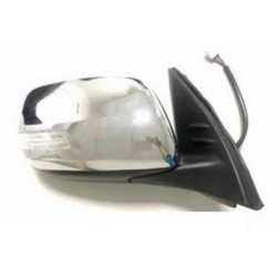 Retrovisore elettrico termico ribaltabile con freccia 9 pin cromato dx