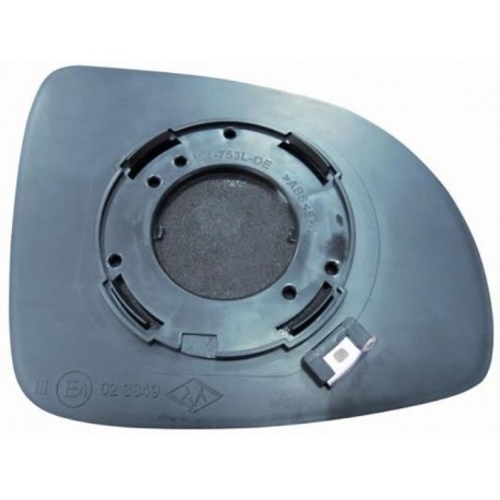 Piastra specchietto con vetro lato guida - sx