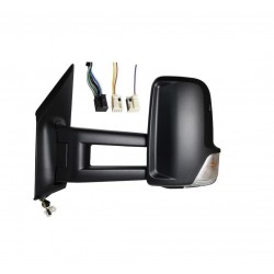 Specchietto elettrico termico braccio lungo con freccia nero 9 pin sx