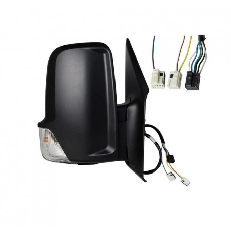 Specchietto elettrico termico braccio corto con freccia nero 9 pin dx