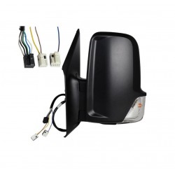 Specchietto elettrico termico braccio corto con freccia nero 9 pin sx