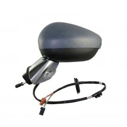 Specchietto elettrico termico con freccia base cromata sx