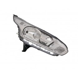 Proiettore faro H7-H15 parabola cromata con motorino dx