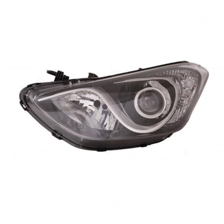 Proiettore faro H7-H7-PY21 parabola cromata con motorino sx