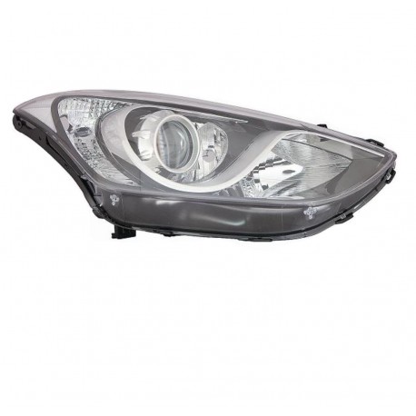 Proiettore faro H7-H7-H7-PY21 parabola cromata con motorino dx